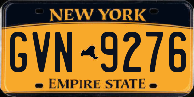 NY license plate GVN9276