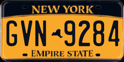 NY license plate GVN9284