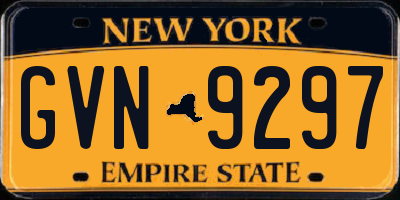 NY license plate GVN9297