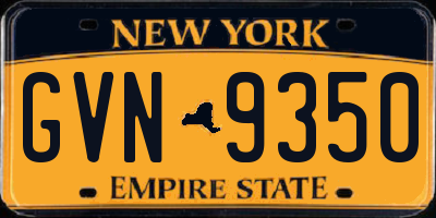 NY license plate GVN9350