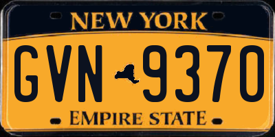 NY license plate GVN9370