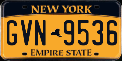 NY license plate GVN9536