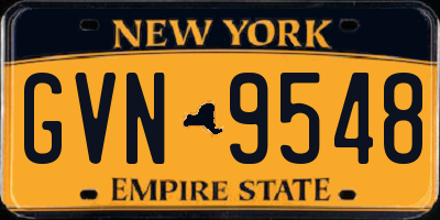 NY license plate GVN9548