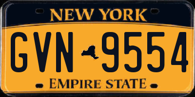 NY license plate GVN9554