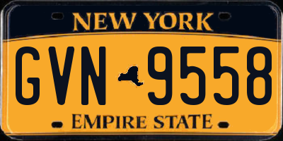 NY license plate GVN9558