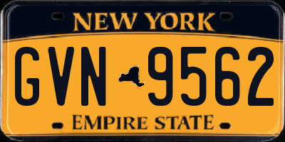 NY license plate GVN9562