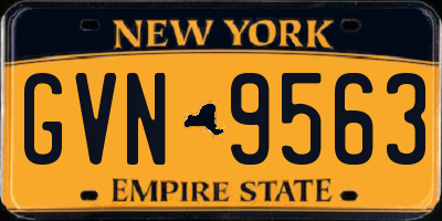 NY license plate GVN9563