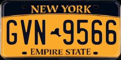 NY license plate GVN9566
