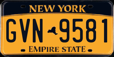 NY license plate GVN9581