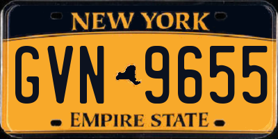NY license plate GVN9655