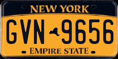 NY license plate GVN9656