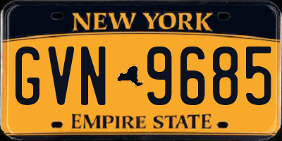 NY license plate GVN9685