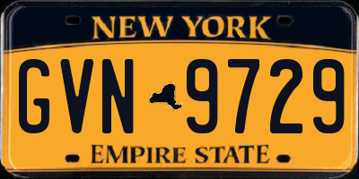 NY license plate GVN9729