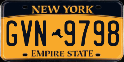 NY license plate GVN9798