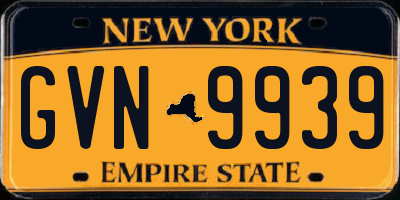 NY license plate GVN9939