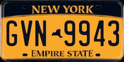 NY license plate GVN9943