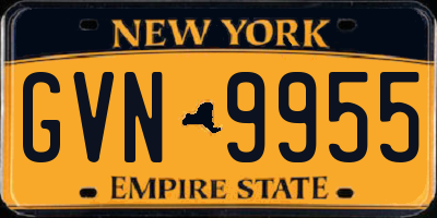 NY license plate GVN9955