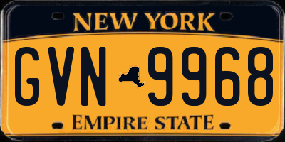 NY license plate GVN9968