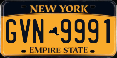 NY license plate GVN9991