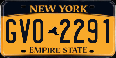 NY license plate GVO2291
