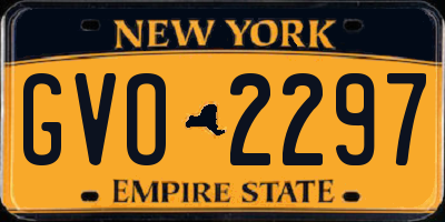 NY license plate GVO2297
