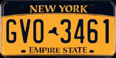 NY license plate GVO3461