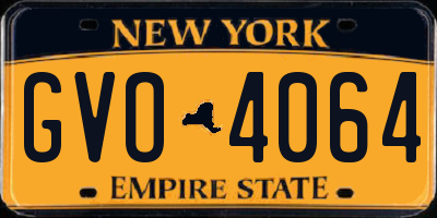 NY license plate GVO4064