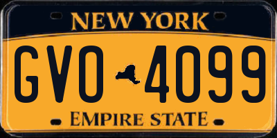 NY license plate GVO4099