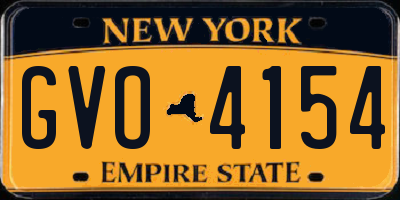 NY license plate GVO4154