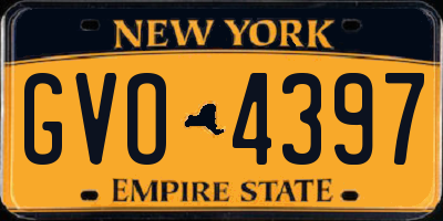 NY license plate GVO4397