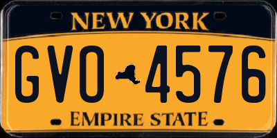 NY license plate GVO4576