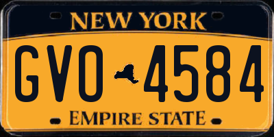 NY license plate GVO4584