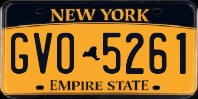 NY license plate GVO5261