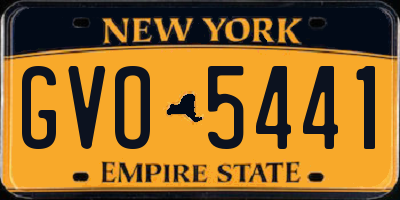 NY license plate GVO5441