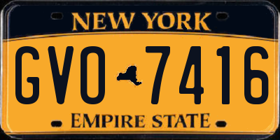 NY license plate GVO7416