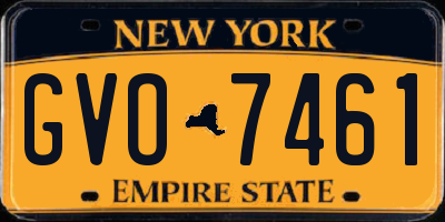 NY license plate GVO7461
