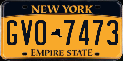 NY license plate GVO7473