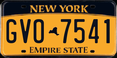 NY license plate GVO7541
