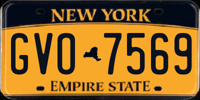 NY license plate GVO7569
