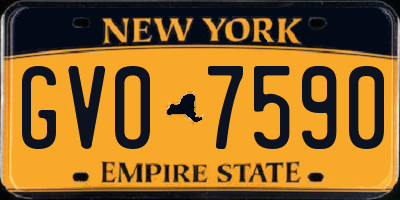 NY license plate GVO7590