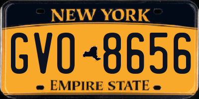 NY license plate GVO8656