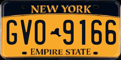 NY license plate GVO9166
