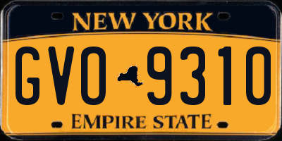 NY license plate GVO9310
