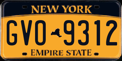 NY license plate GVO9312