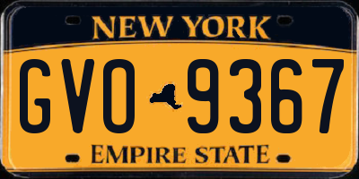 NY license plate GVO9367