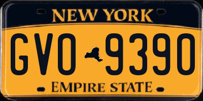 NY license plate GVO9390