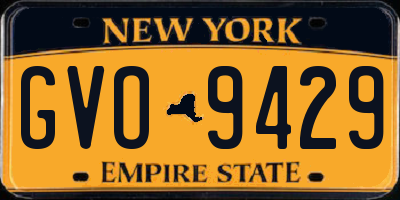 NY license plate GVO9429