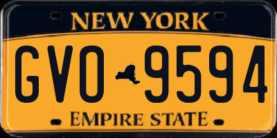 NY license plate GVO9594