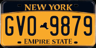 NY license plate GVO9879