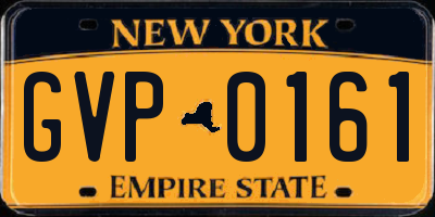 NY license plate GVP0161